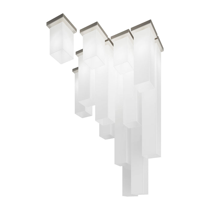 Tubes Flush Mount Ceiling Light in White Glossy (15-Light/41-Inch).