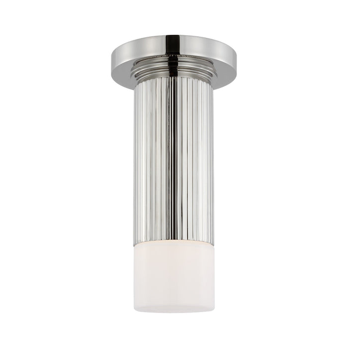 Ace Mini Monopoint LED Flush Mount Ceiling Light in Polished Nickel.