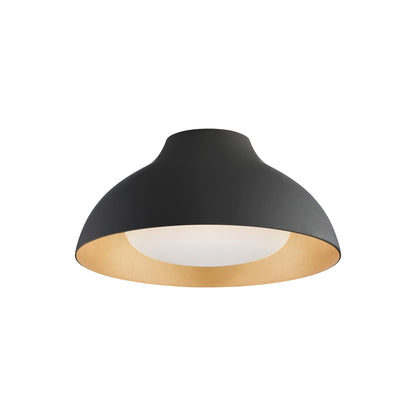 Agnes LED Flush Mount Ceiling Light in Matte Black (Small).