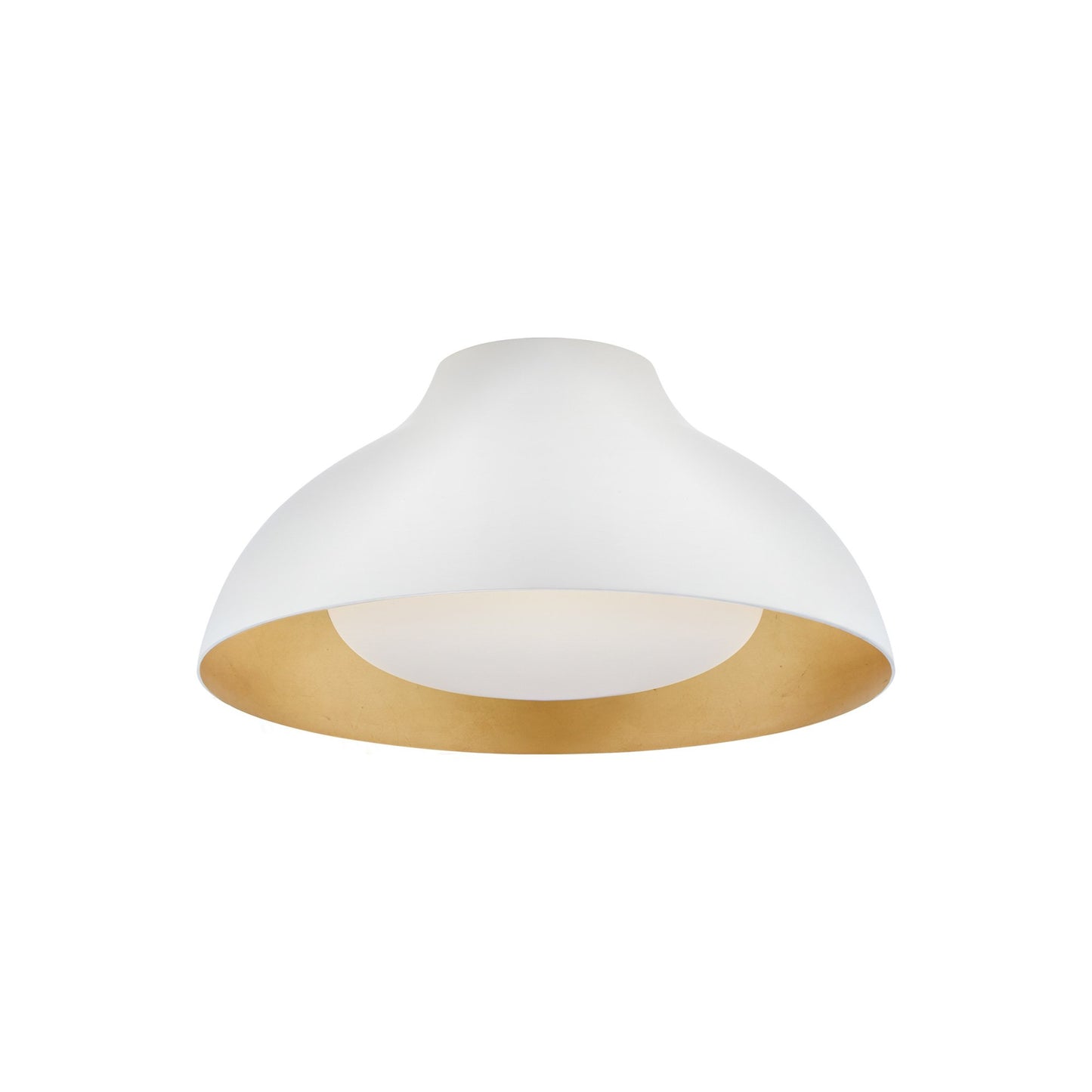 Agnes LED Flush Mount Ceiling Light in Plaster White (Small).