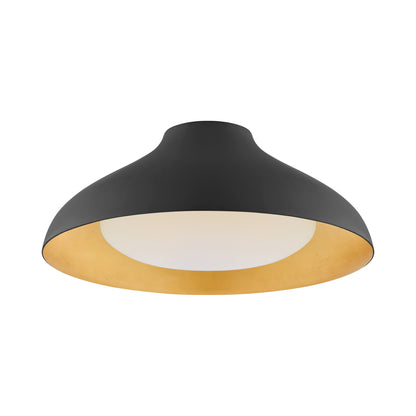 Agnes LED Flush Mount Ceiling Light in Matte Black (Large).