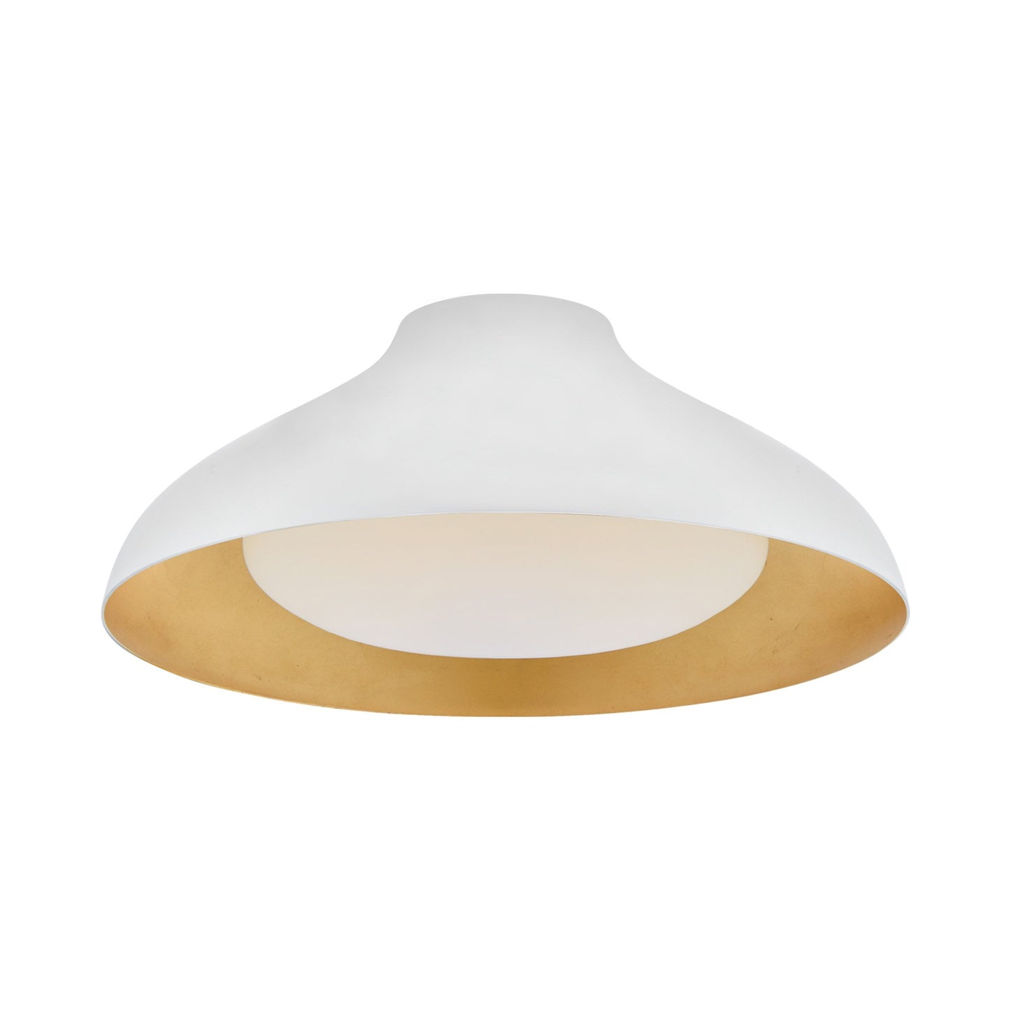 Agnes LED Flush Mount Ceiling Light in Plaster White (Large).