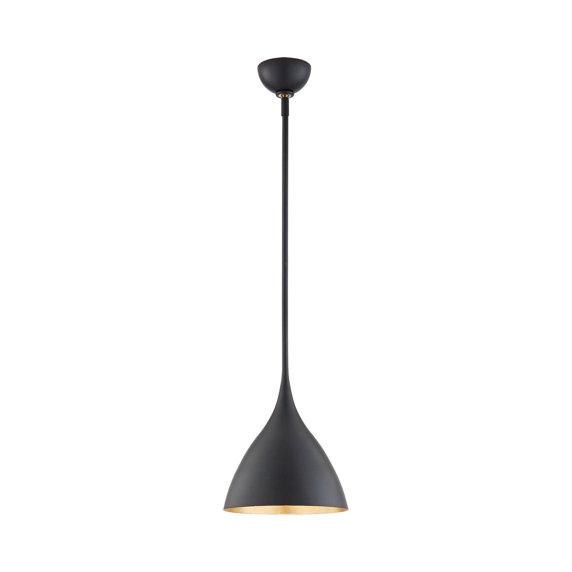 Agnes Wide Pendant Light in Matte Black (Small).