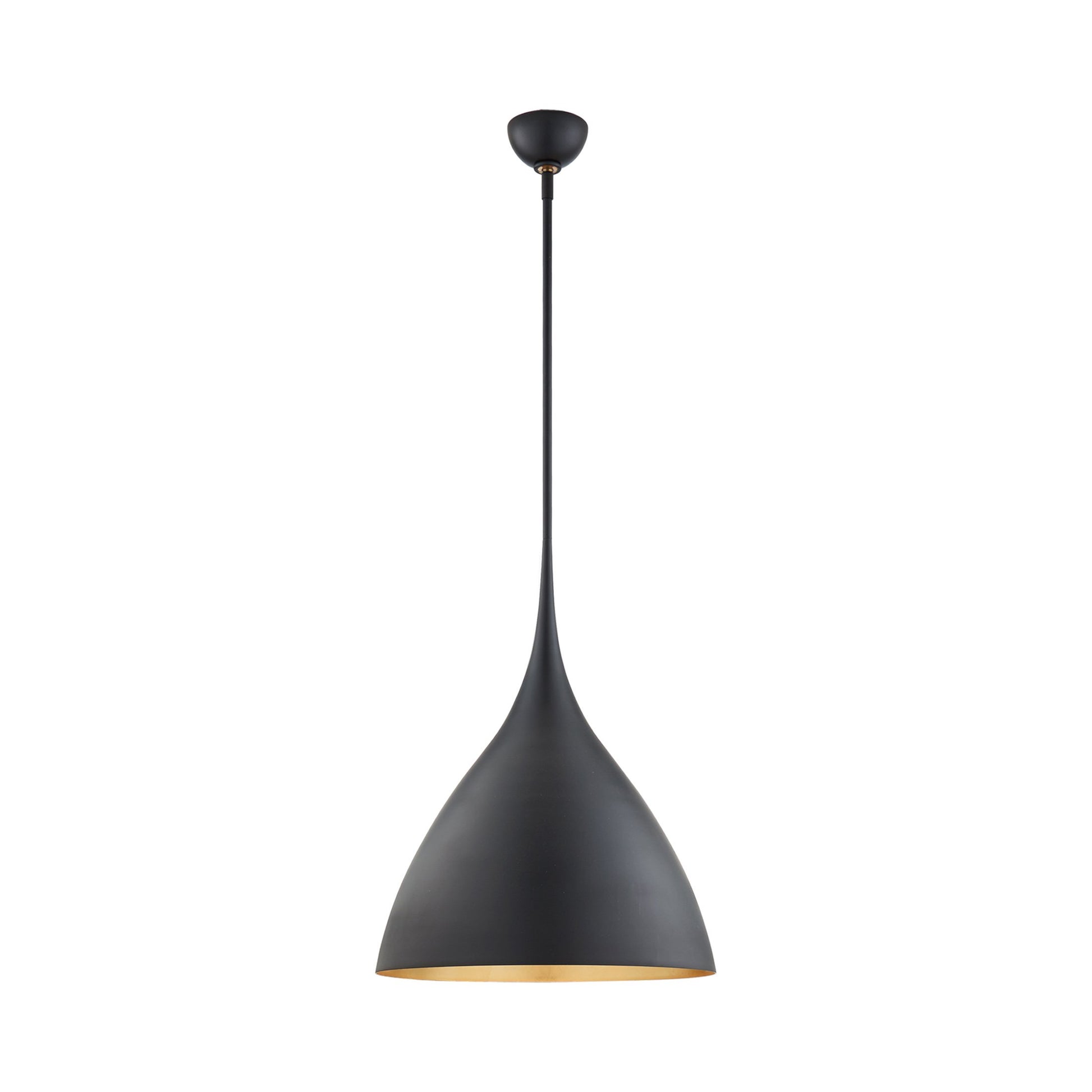 Agnes Wide Pendant Light in Matte Black (Medium).