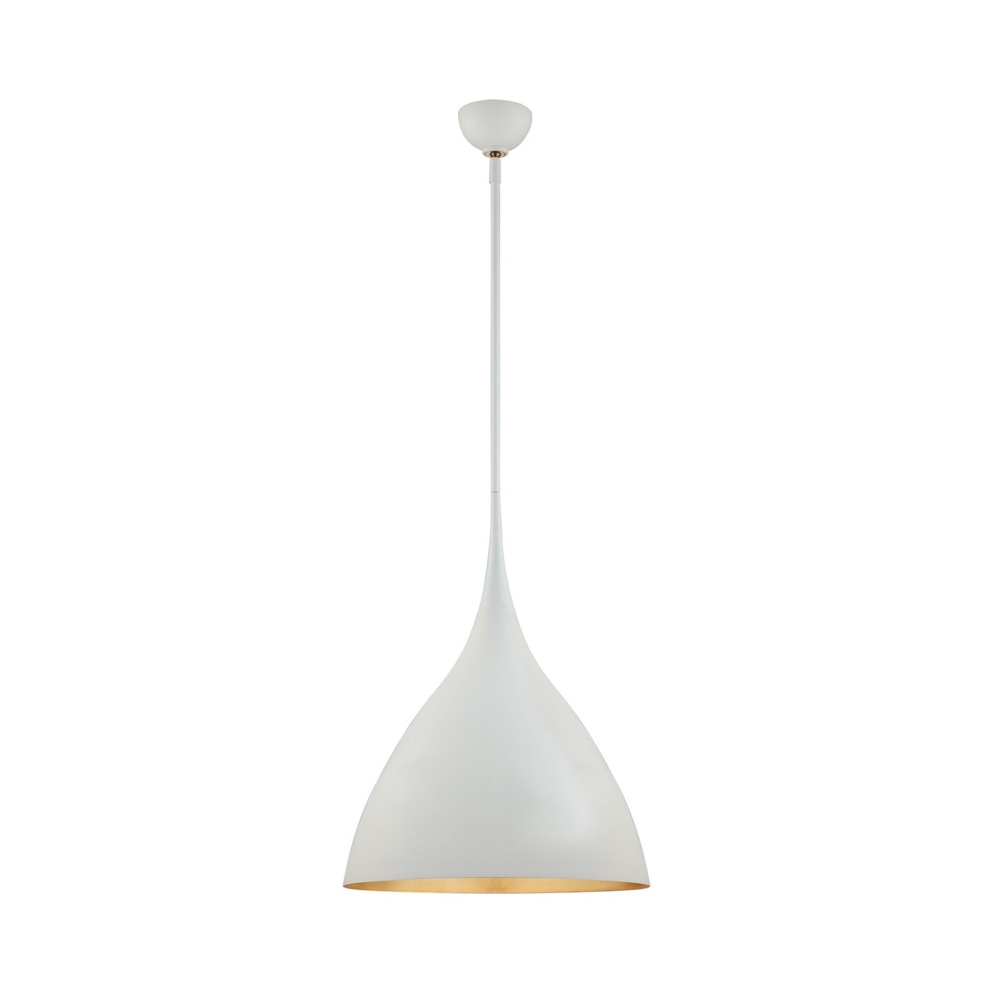 Agnes Wide Pendant Light in Plaster White (Medium).