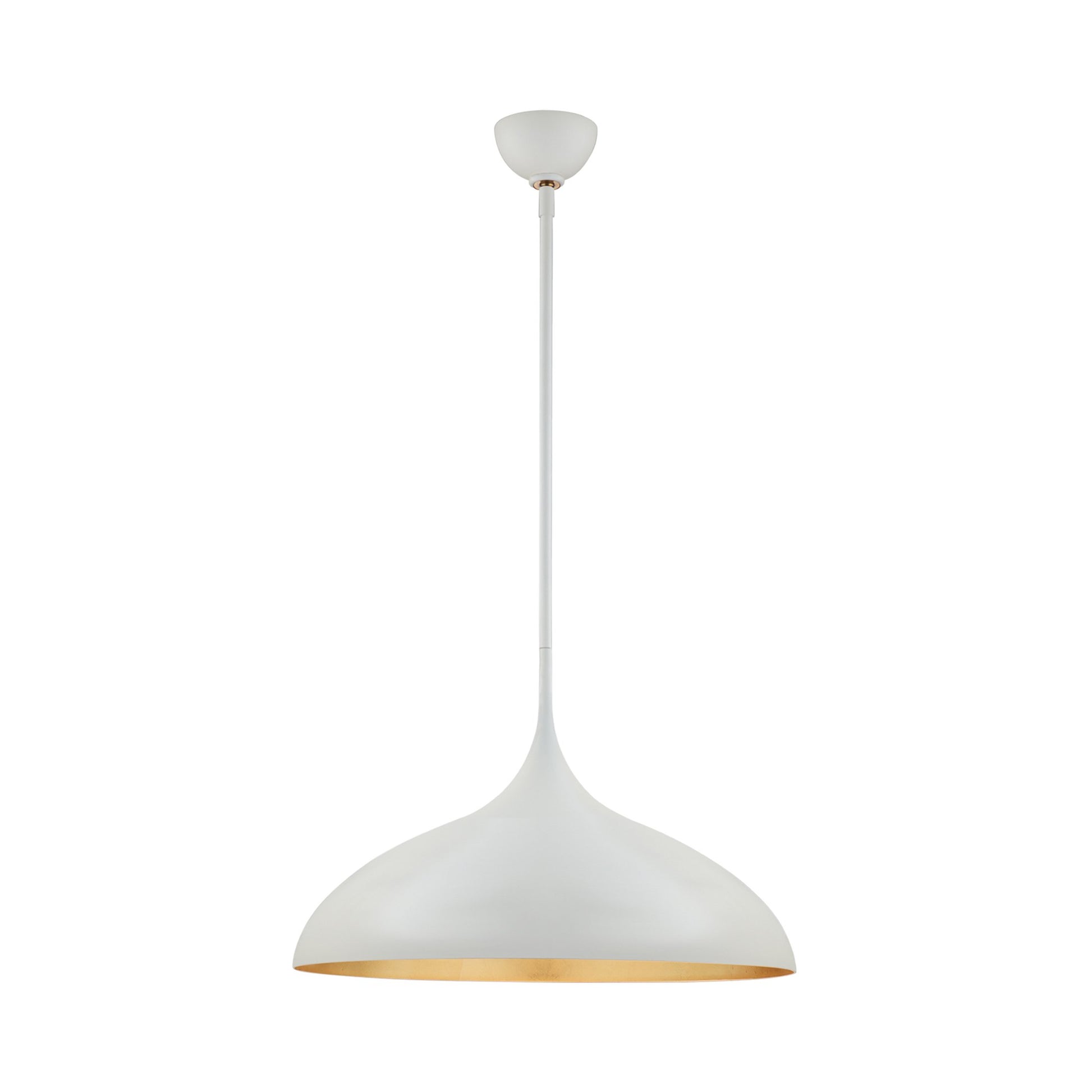 Agnes Wide Pendant Light in Plaster White (Large).