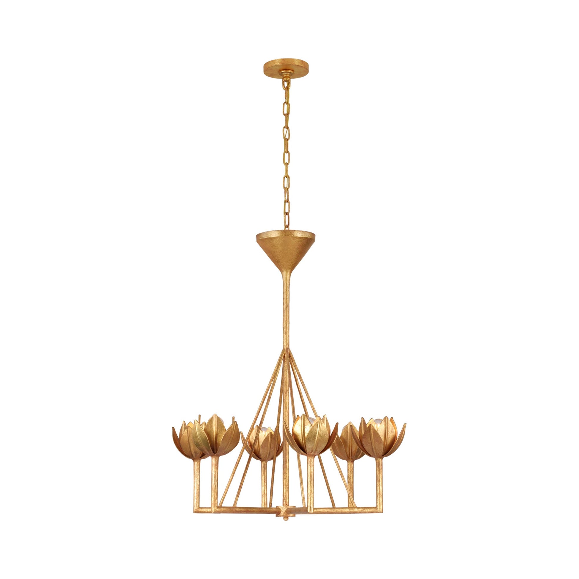 Alberto Chandelier in Antique Gold Leaf (1-Tier/Small).