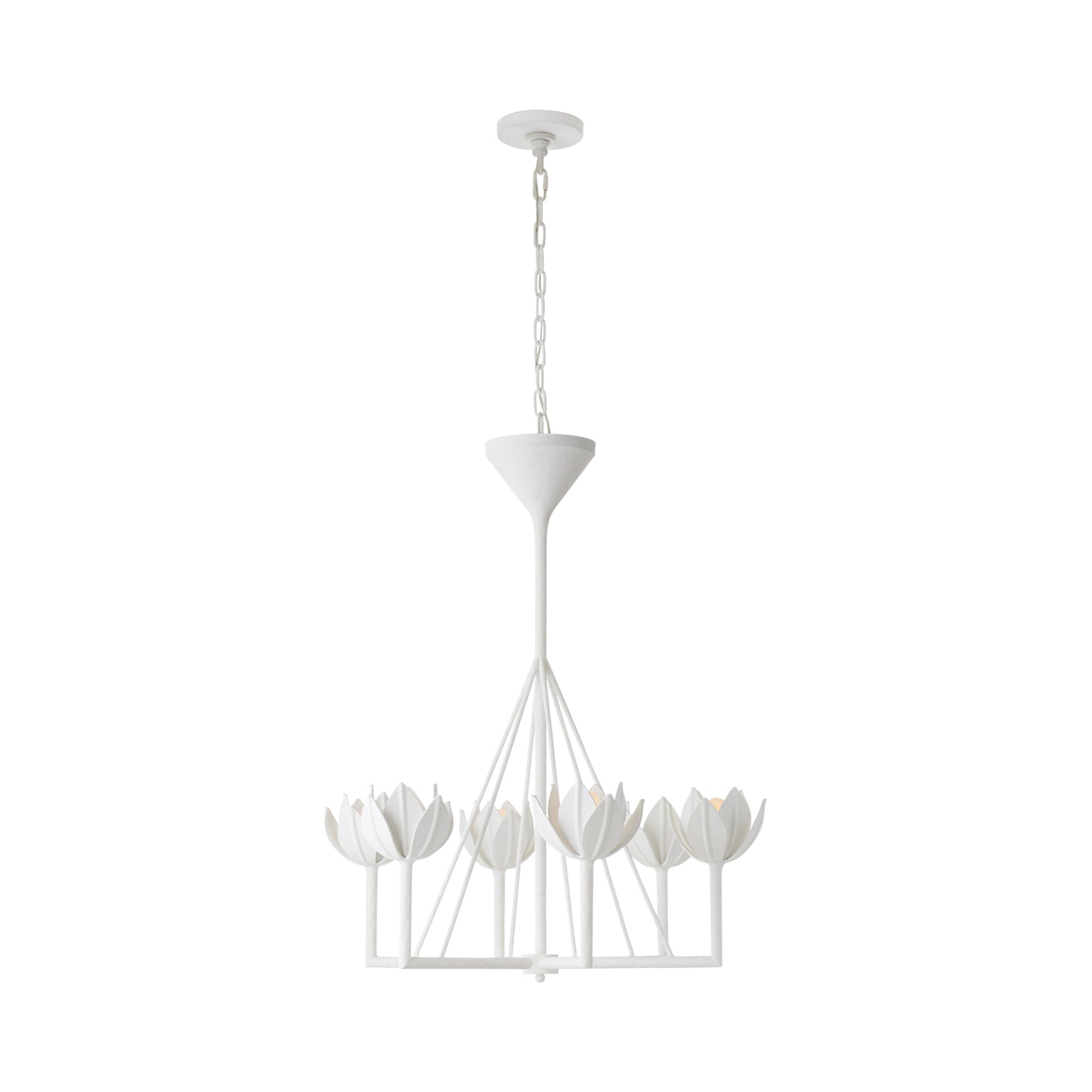 Alberto Chandelier in Plaster White (1-Tier/Small).