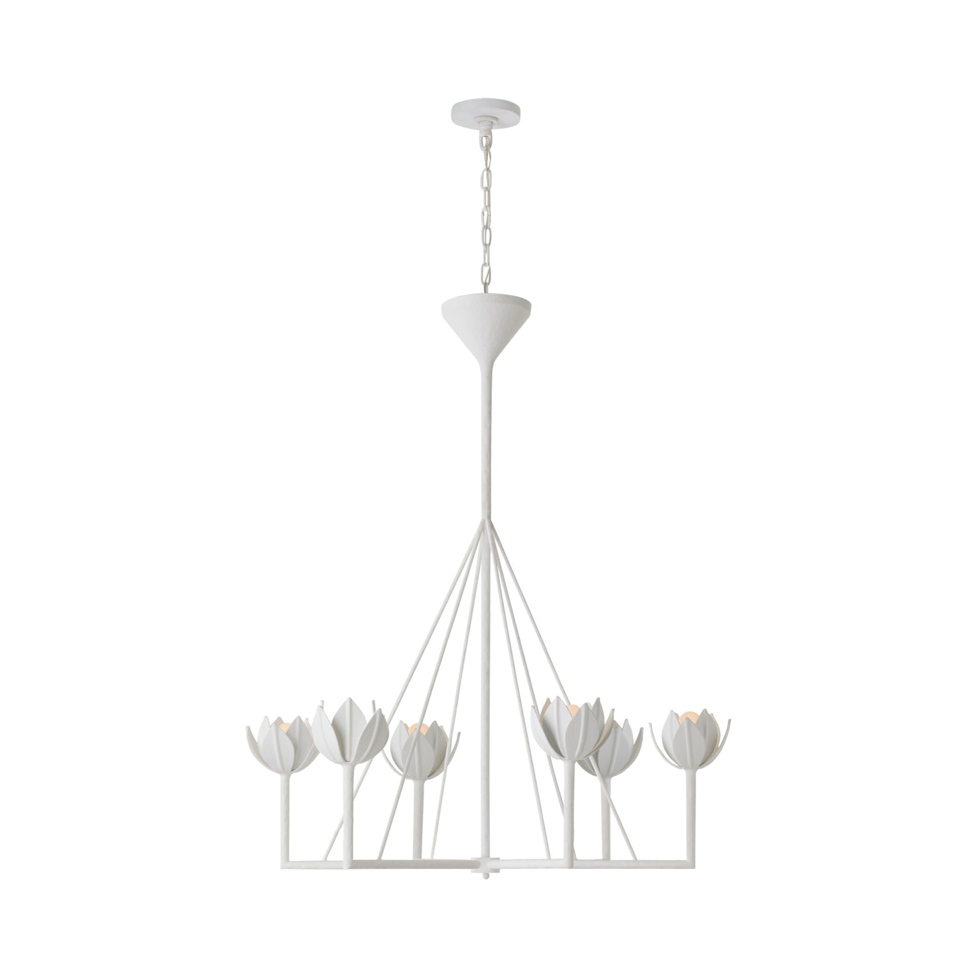 Alberto Chandelier in Plaster White (1-Tier/Large).