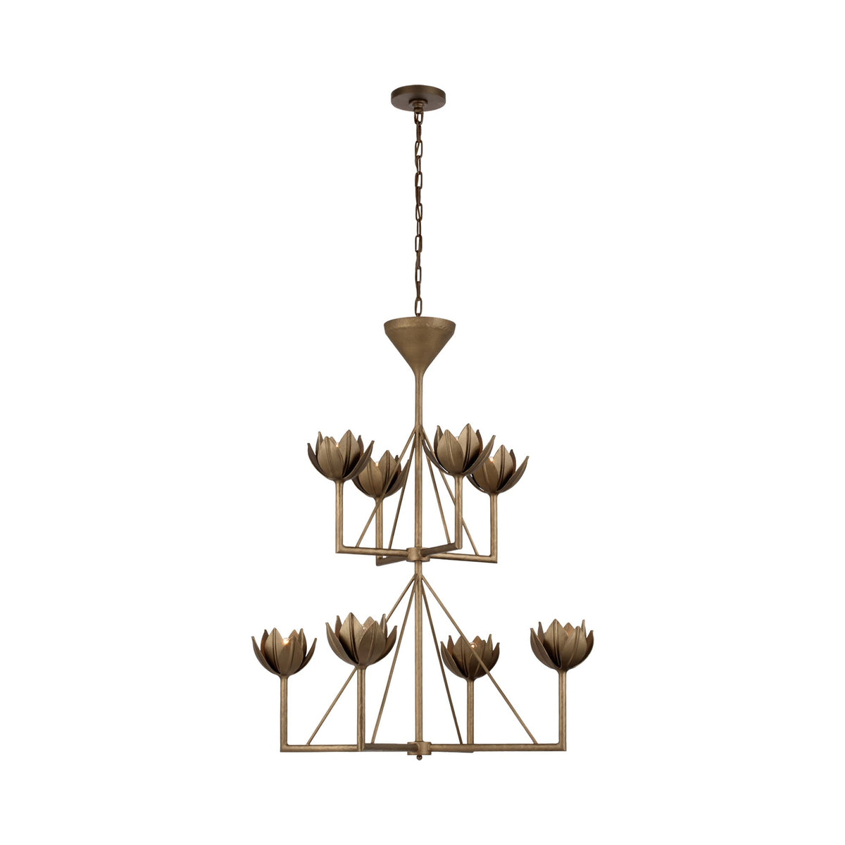 Alberto Chandelier in Antique Bronze Leaf (2-Tier/Small).