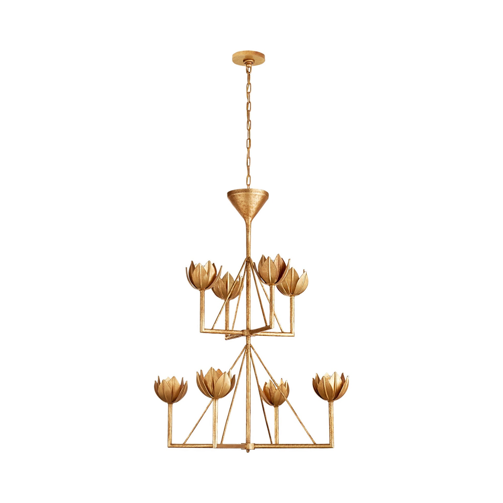 Alberto Chandelier in Antique Gold Leaf (2-Tier/Small).