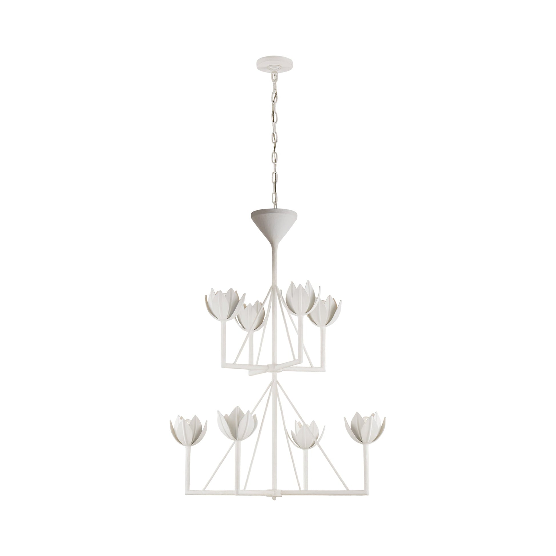 Alberto Chandelier in Plaster White (2-Tier/Small).