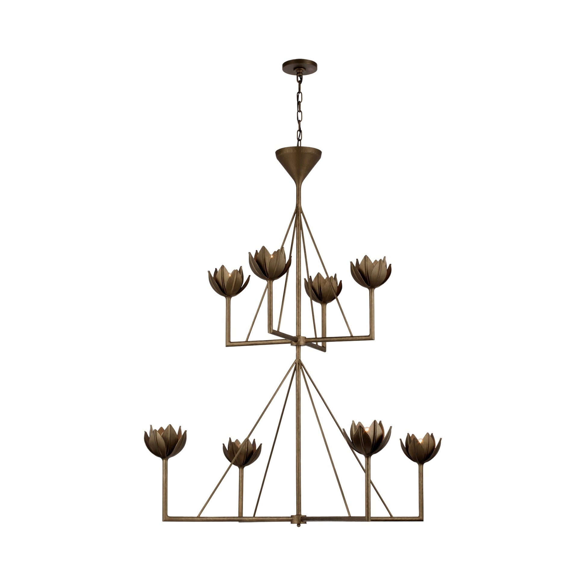 Alberto Chandelier in Antique Bronze Leaf (2-Tier/Large).