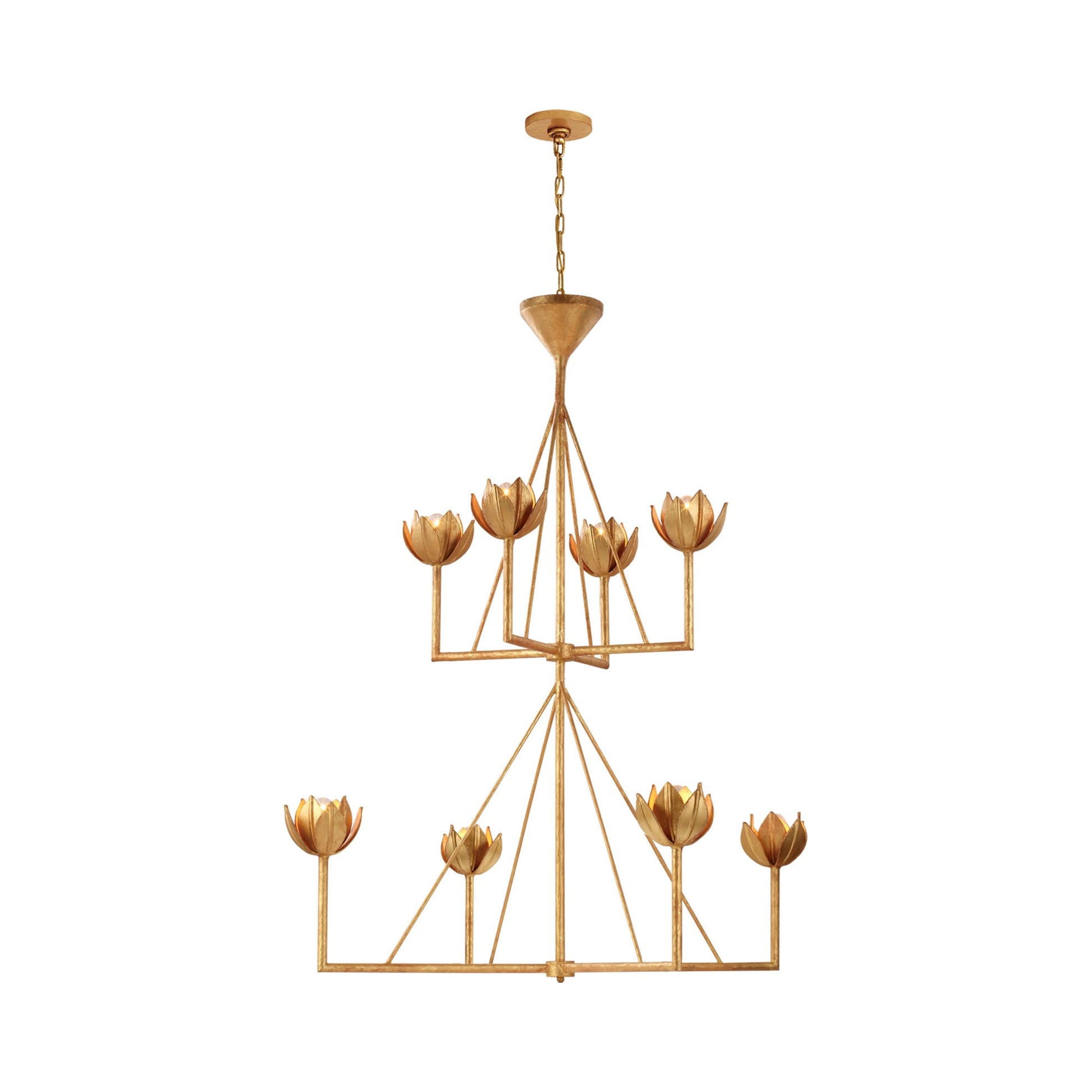 Alberto Chandelier in Antique Gold Leaf (2-Tier/Large).
