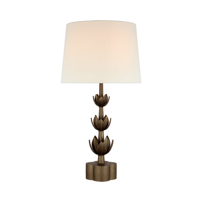 Alberto Table Lamp in Decorative/Antique Bronze Leaf.