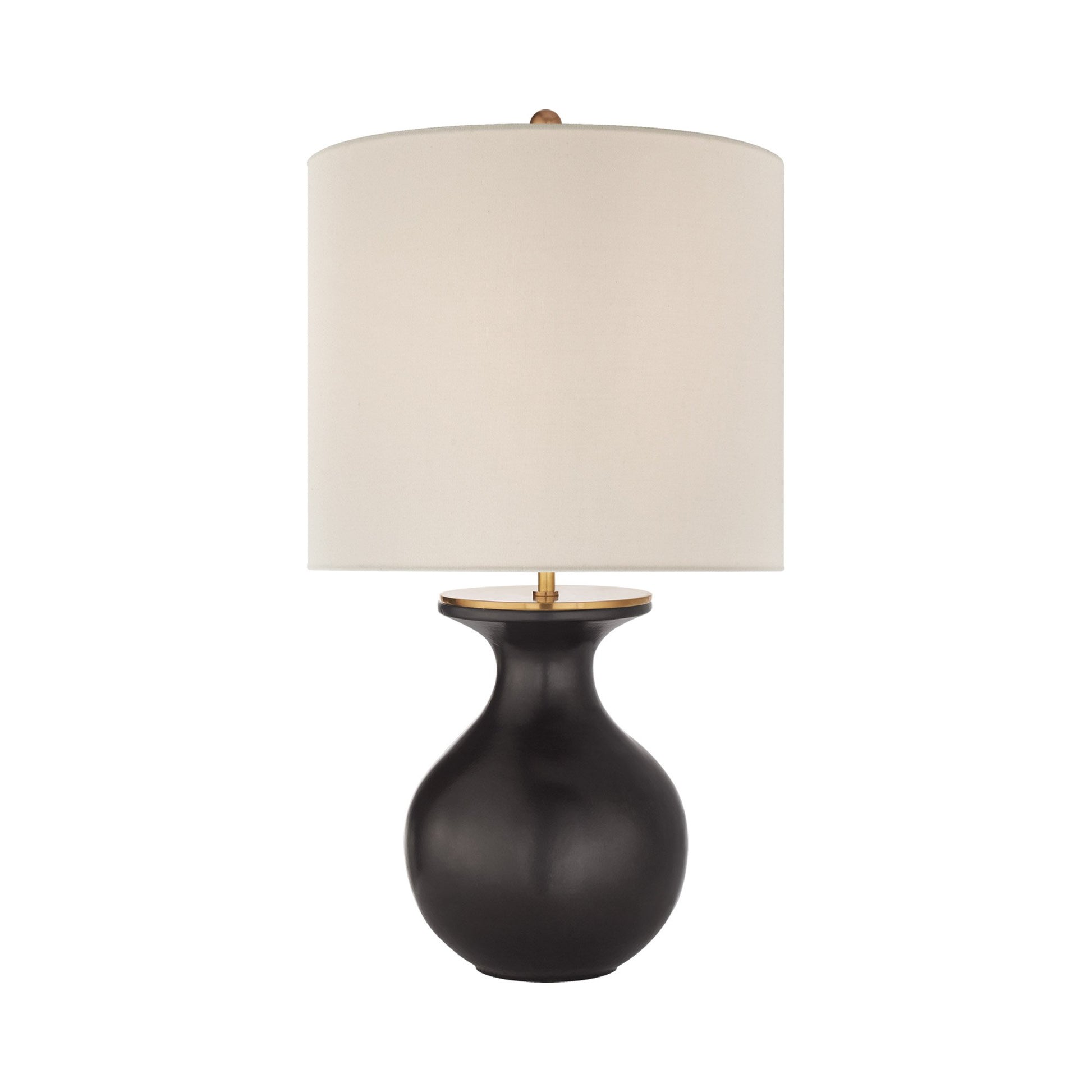 Albie Table Lamp in Metallic Black.