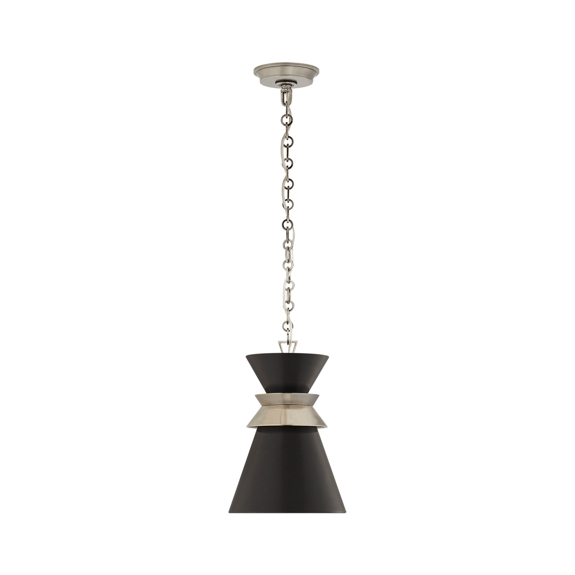 Alborg Pendant Light in Antique Nickel/Matte Black (Small).