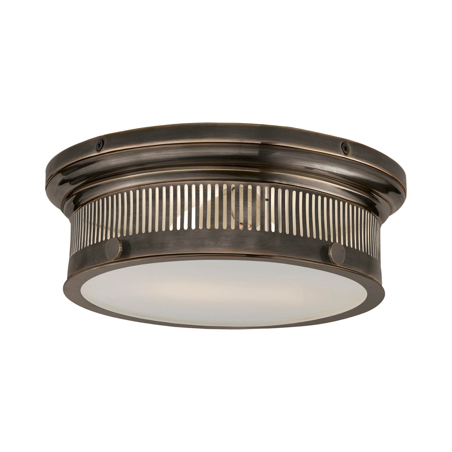 Alderly Flush Mount Ceiling Light in Bronze (Small).