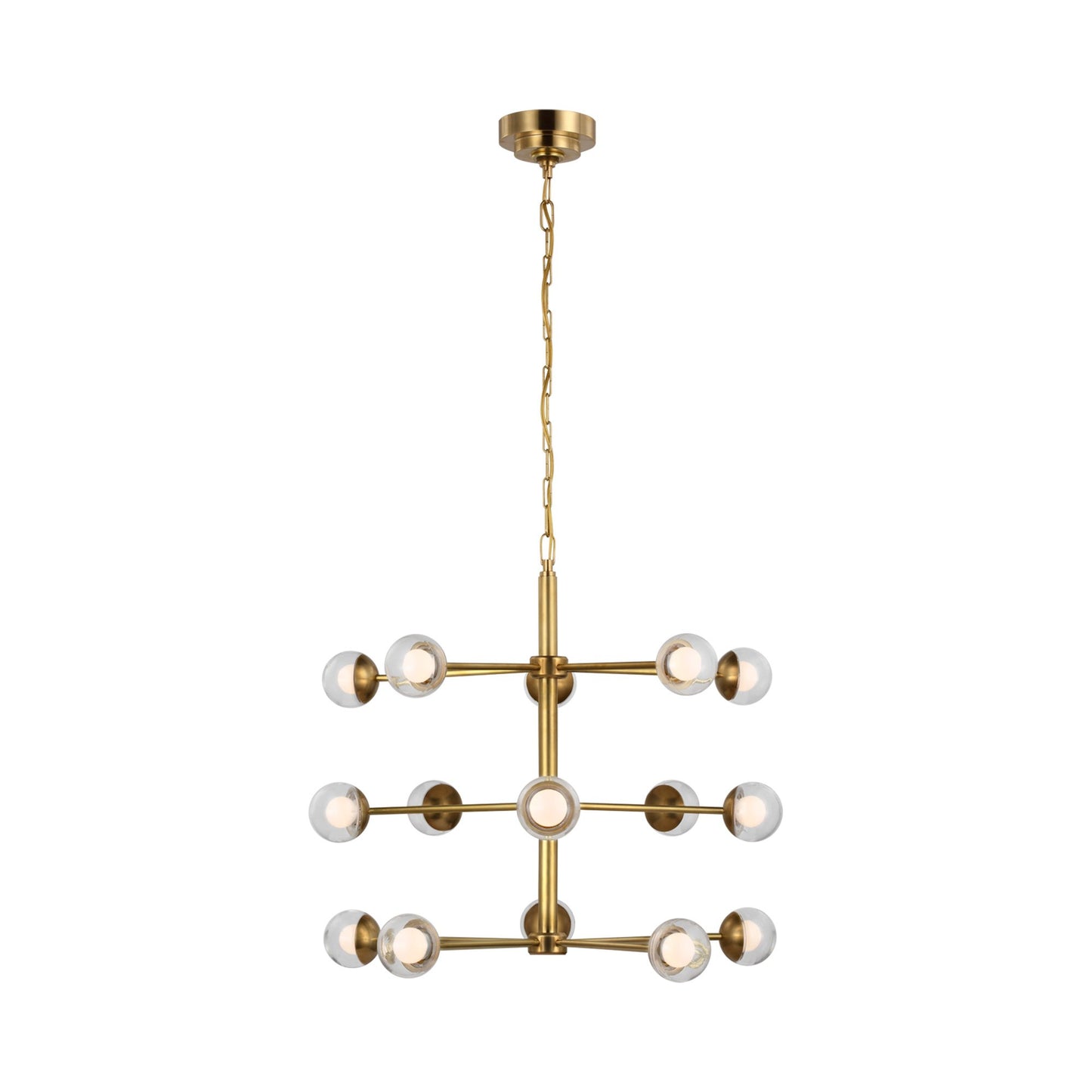 Alloway LED Chandelier in Soft Brass (Small).