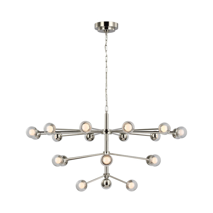 Alloway LED Chandelier in Polished Nickel (Large).