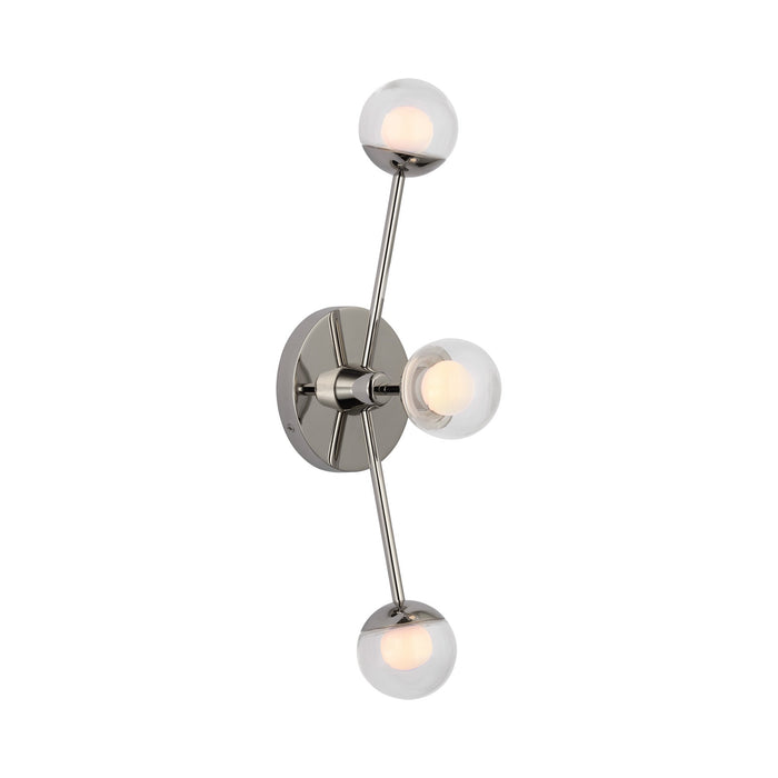 Alloway Linear LED Wall Light in Polished Nickel.