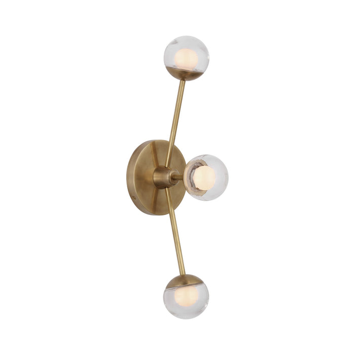 Alloway Linear LED Wall Light in Soft Brass.