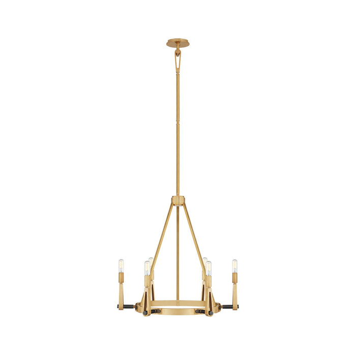 Alpha Chandelier in Hand-Rubbed Antique Brass/Bronze/Without Shade (Medium).