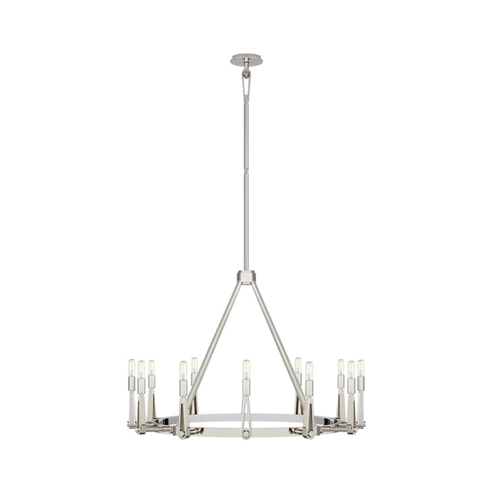 Alpha Chandelier in Polished Nickel/Without Shade (Grande).