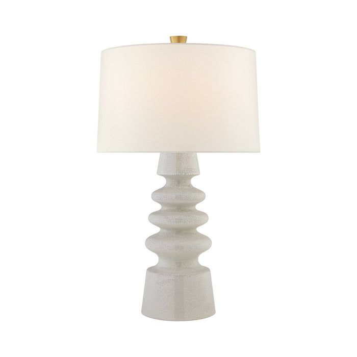 Andreas Table Lamp in White Crackle.