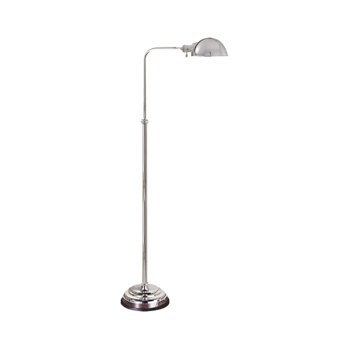Apothecary Floor Lamp in Polished Nickel.