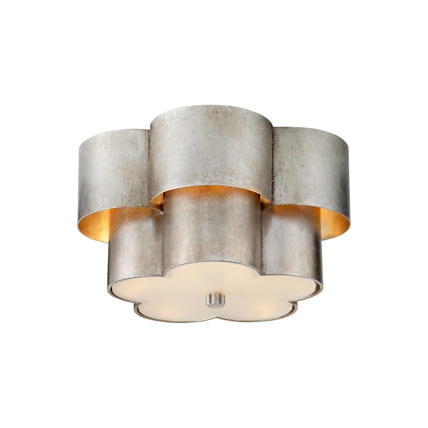 Arabelle Flush Mount Ceiling Light in Burnished Silver Leaf (Small).