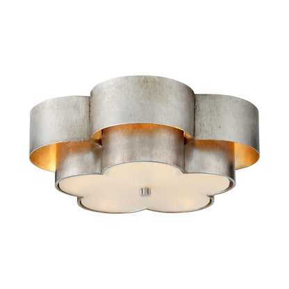 Arabelle Flush Mount Ceiling Light in Burnished Silver Leaf (Large).