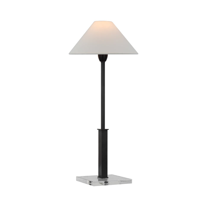 Asher LED Table Lamp in Bronze and Crystal.