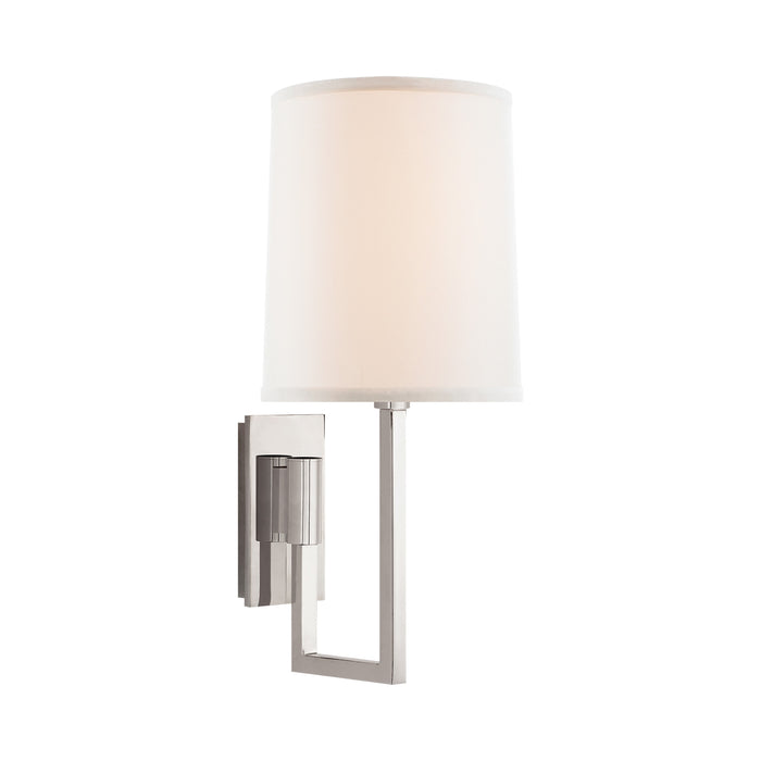 Aspect Library Wall Light in Polished Nickel.