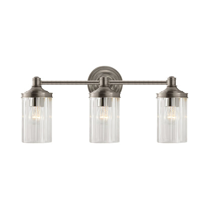 Ava Vanity Wall Light in Antique Nickel.