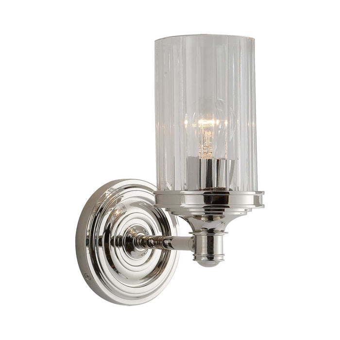 Ava Wall Light in Polished Nickel.
