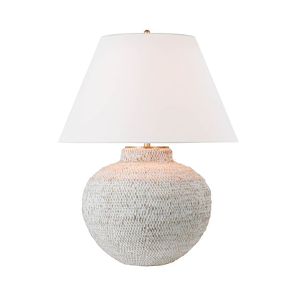 Avedon LED Table Lamp in Plaster White (Medium).