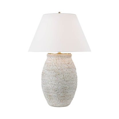 Avedon LED Table Lamp in Plaster White (Large).
