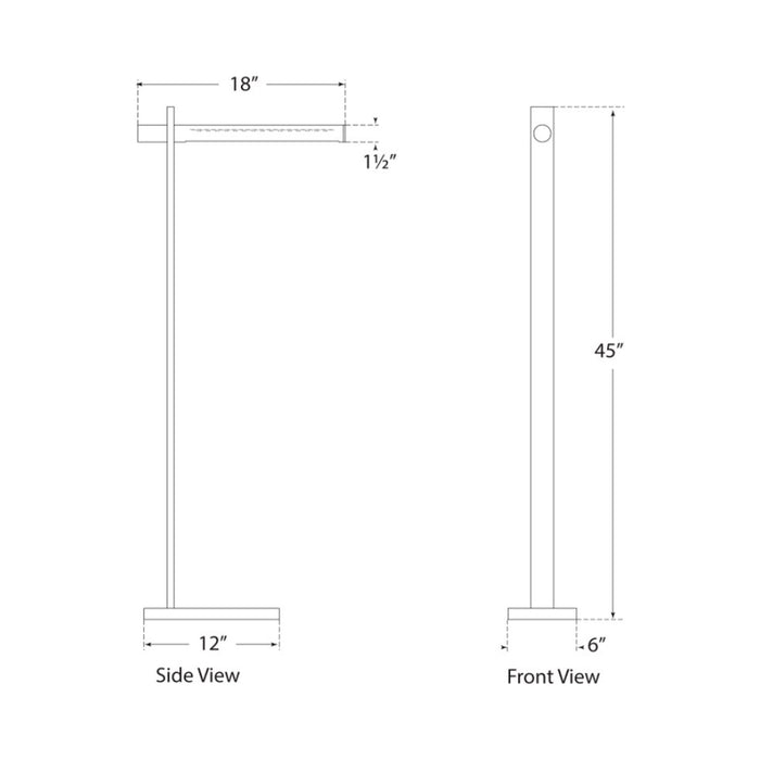 Axis LED Floor Lamp - line drawing.