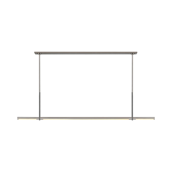 Axis LED Linear Pendant Light in Polished Nickel.