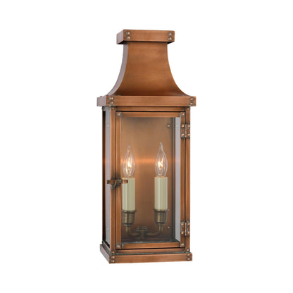 Bedford Outdoor Wall Light in Natural Copper (Medium).
