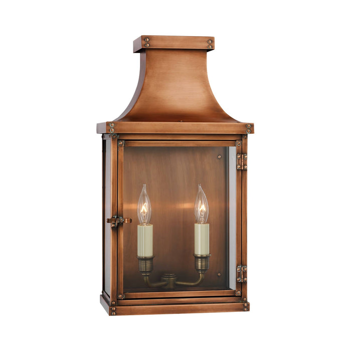 Bedford Outdoor Wall Light in Natural Copper (Wide/Short).