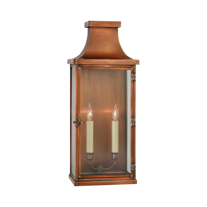 Bedford Outdoor Wall Light in Natural Copper (Wide/Tall).