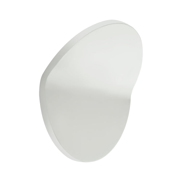 Bend Round Outdoor LED Wall Light in Matte White.