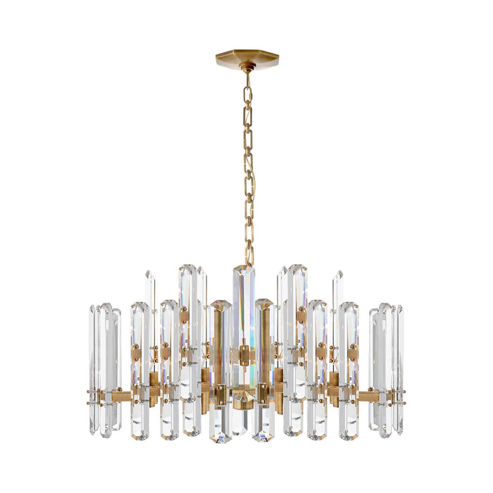 Bonnington Chandelier in Hand-Rubbed Antique Brass (Large).