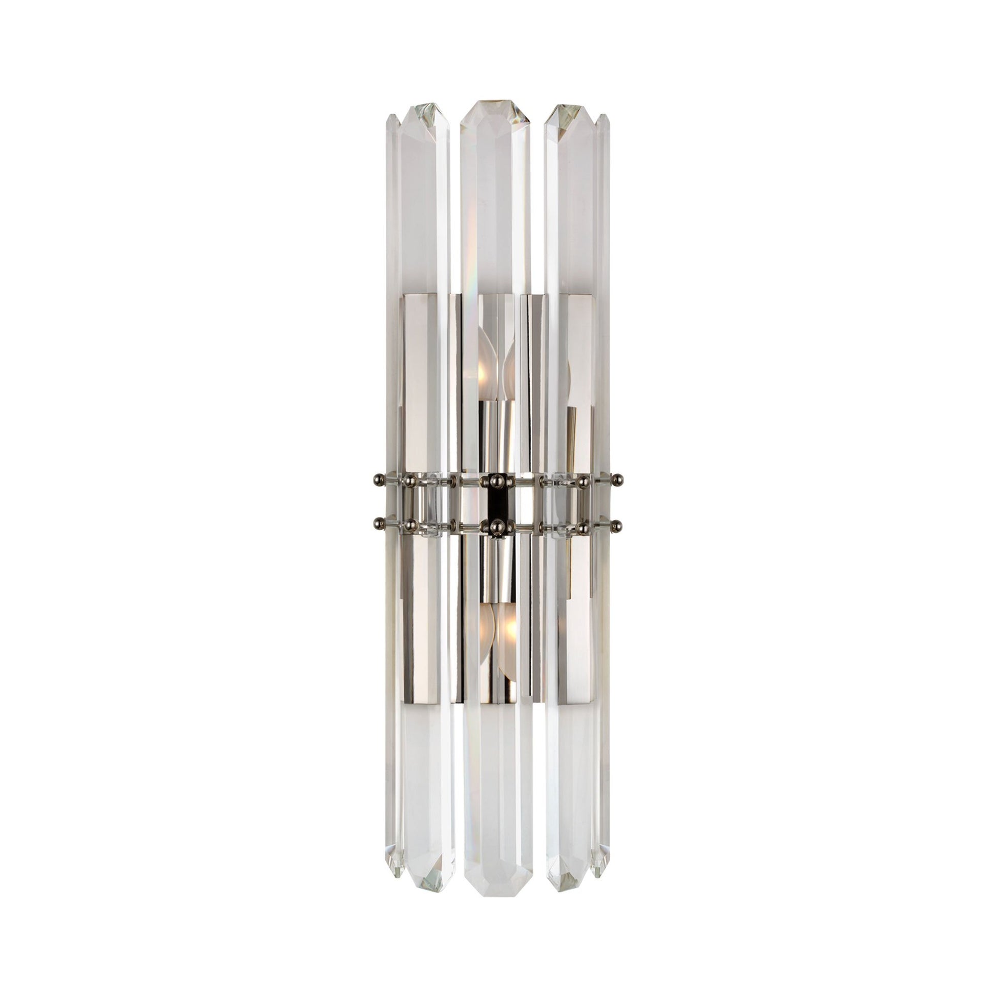 Bonnington Wall Light in Polished Nickel/Crystal (Large).