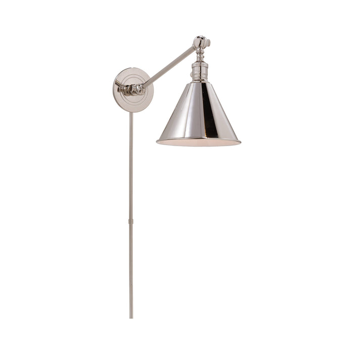 Boston Functional Wall Light in Polished Nickel (Single Arm).
