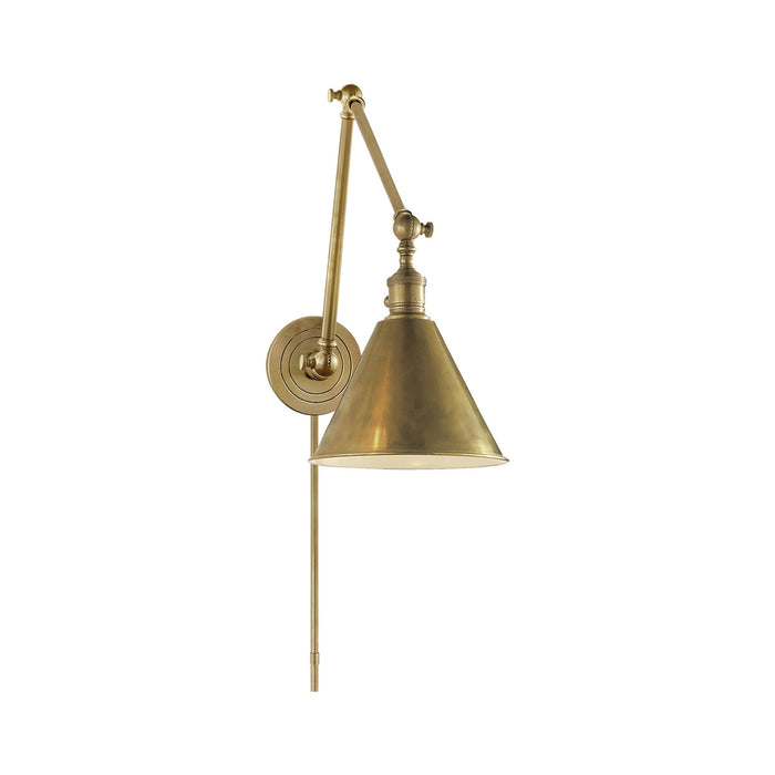 Boston Functional Wall Light in Hand-Rubbed Antique Brass (Double Arm).