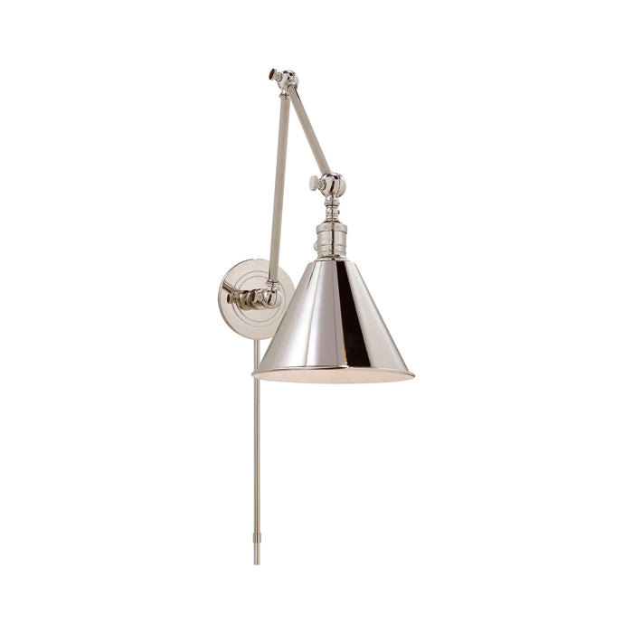 Boston Functional Wall Light in Polished Nickel (Double Arm).