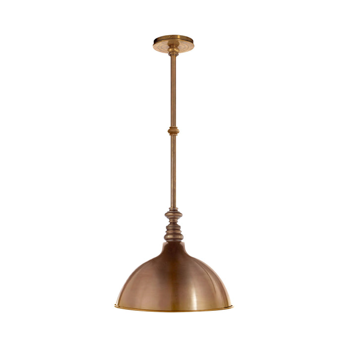Boston Pendant Light in Hand-Rubbed Antique Brass/Antique Brass Factory.